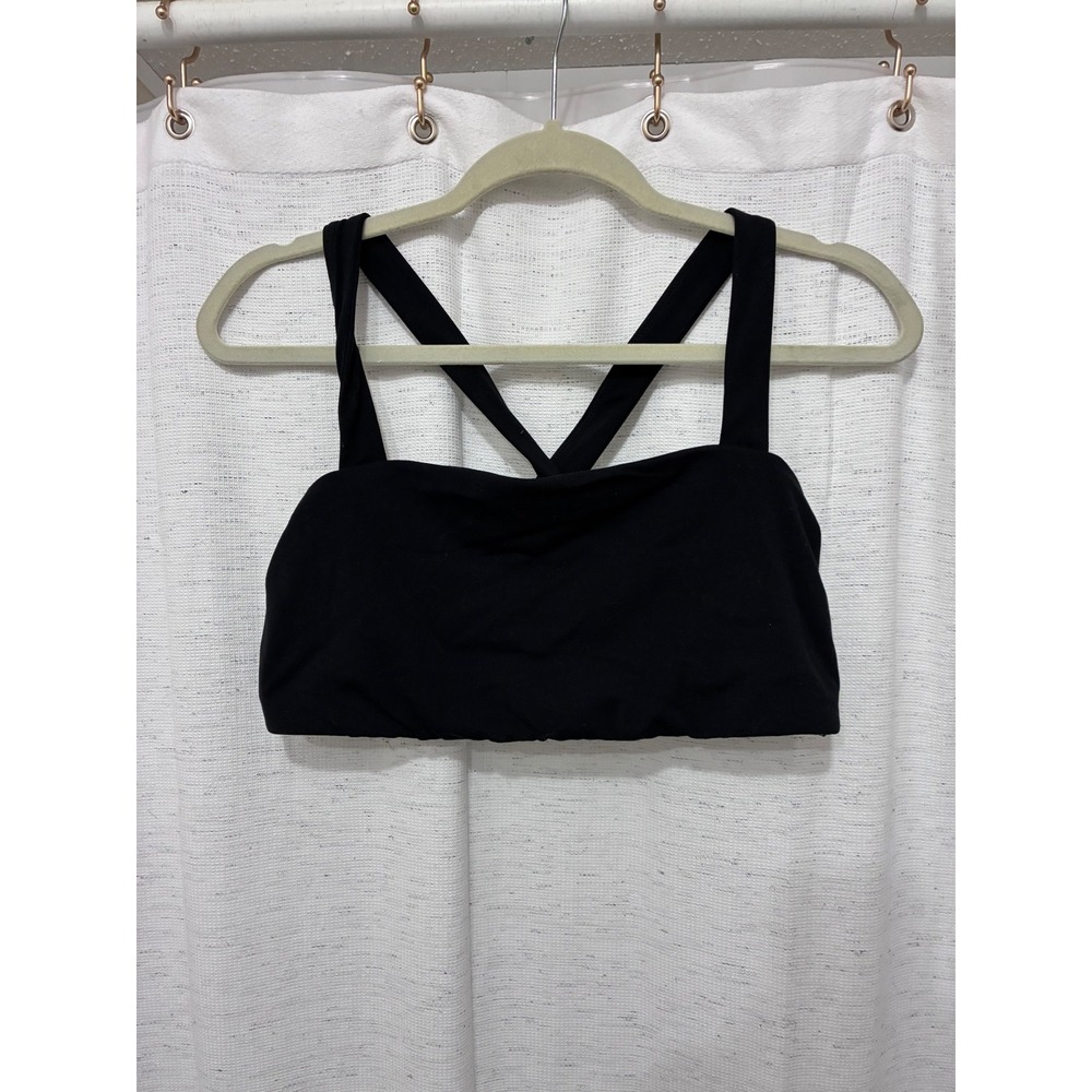 OFFLINE Aerie Real Me Xtra Strappy Sports Bra Black XL Medium Support Athletic